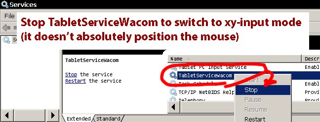 stop wacom service for fps games